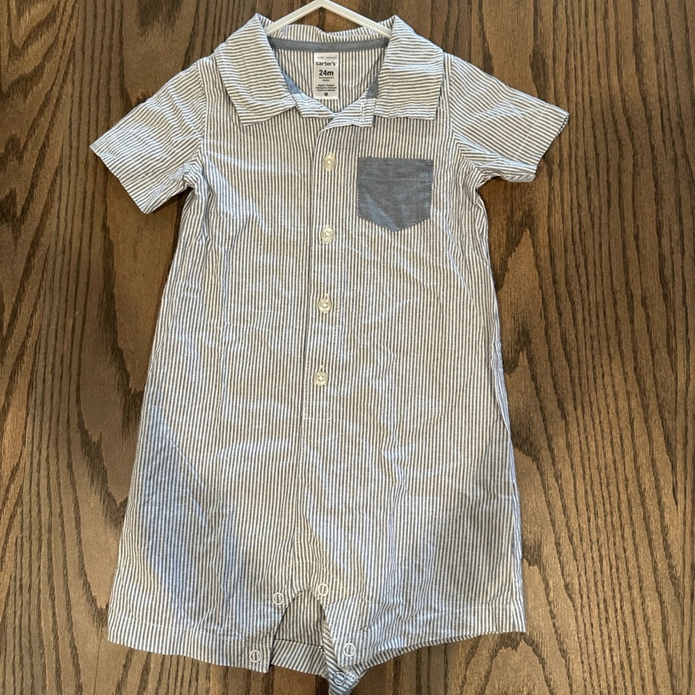 Carters seersucker romper 24m
